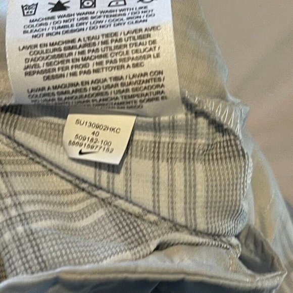 NIKE GOLF TOUR PERFORMANCE Shorts FIT DRY Utility Gray Plaid Men's Size 40 - Picture 10 of 11